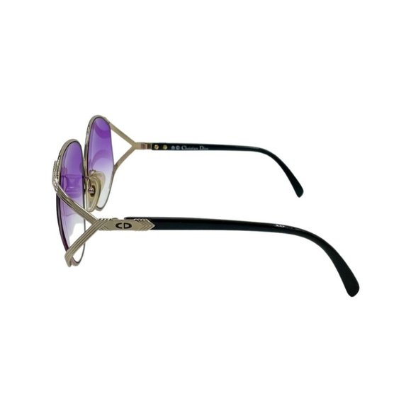 70\'s  80\'s Butterfly CHRISTIAN DIOR Sunglasses Eyewear Black Metal Frames main image 8